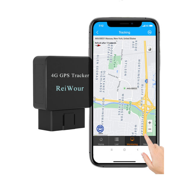 Reiwour 4G OBD GPS Tracker for Vehicles Hidden Real Time OBD2 Mini Fleet GPS Tracker car Tracking Device Location Locator One Month Fee Included